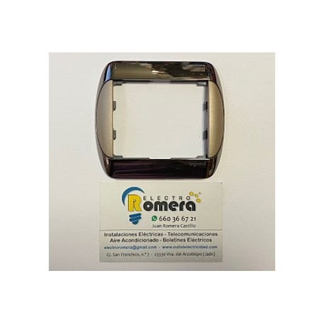 MARCO METAL 1 ELEMENTO COLOR NIQUEL/ARENA LEGRAND GALEA 7776 30