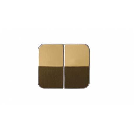 Tecla doble para mecanismos de mando aluminio Simon 75 75026-33