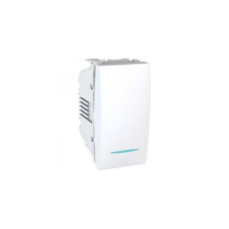 Interruptor 10a estrecho Schneider Unica blanco polar U3.101.18N