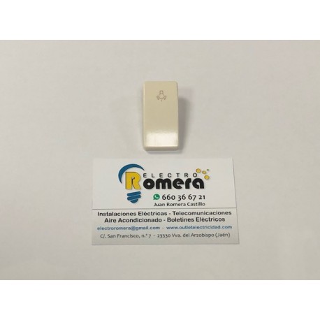 TECLA CON SIMBOLO DE LUZ ESTRECHA 1 MODULO NIESSEN STYLO BLANCO MARFIL