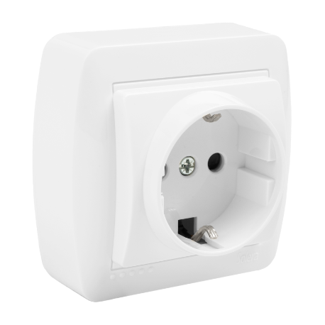 Base fija 2P+T, 16A 250V~. Dimensiones 74x72x42 MUR60U