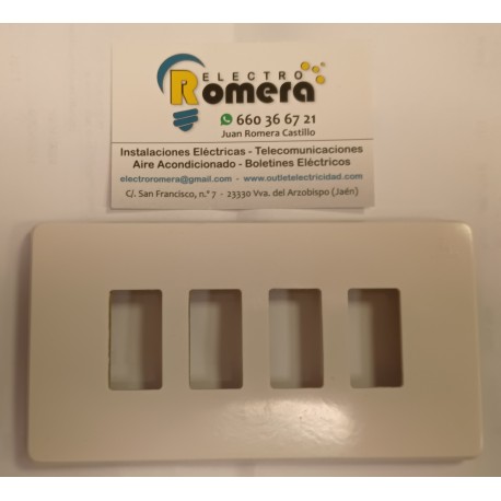 PLACA RECTANGULAR SINTORNILLOS 4 ELEMENTOS 24642 B