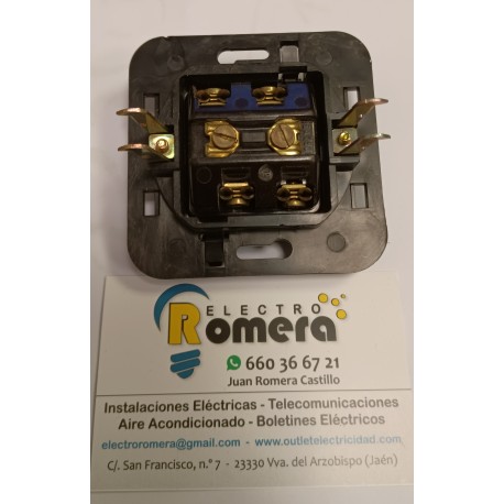 DOBLE CONMUTADOR PLASTIMETAL BLANCO