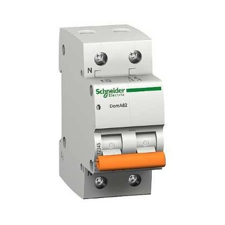 Interruptor magnetotérmico DOMAE 6kA C 1P+N 6A Merlin Gerin