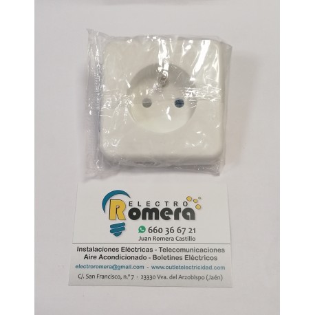 TAPA PARA BASE ENCHUFE IBIZA NORMAL BLANCO SIN TOMA DE IERRA