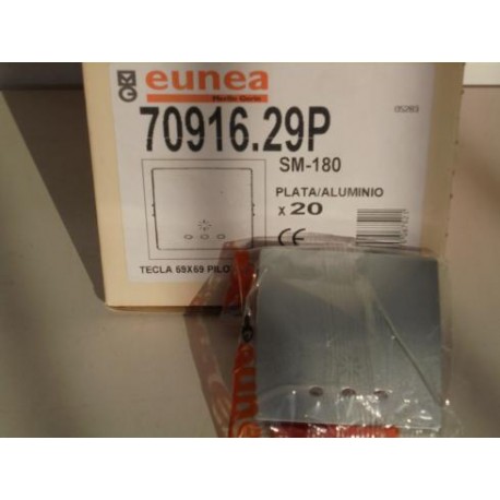TECLA PLATA ALUMINIO PILOTO LUZ SM-180 70916.29P