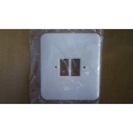 PLACA RECTANGULAR BLANCA 2 ELEMENTOS ESTRECHOS