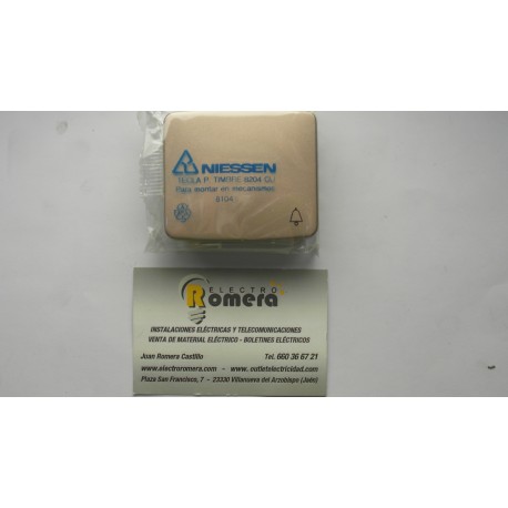 TECLA PULSADOR TIMBRE SERIE ARCO BRONCE 