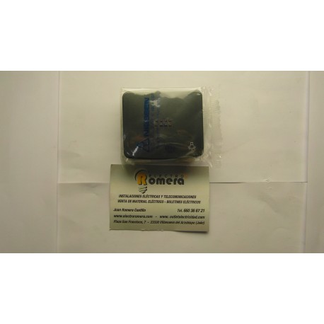 TECLA PULSADOR LUZ CON VISOR SERIE ARCO GRAFITO 