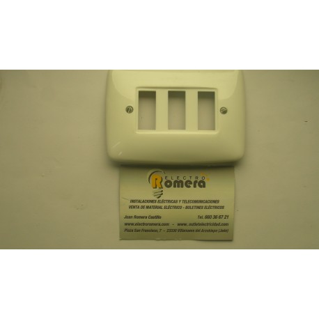PLACA 3 ELEMENTOS  BJC ESTRELLA TELEVISION BLANCO