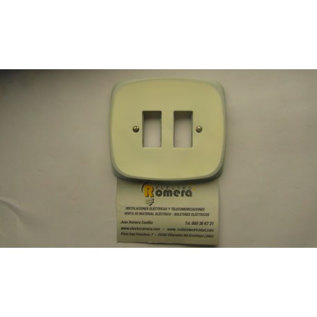TAPA BICOLOR PARA 2 ELEMENTOS Niessen
