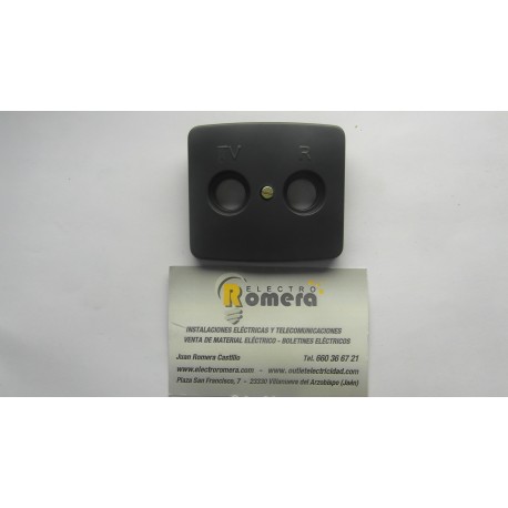 PLACA TOMA TV SERIE ARCO ANTRACITA  8250 AN
