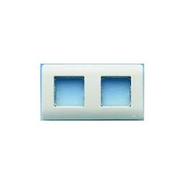 PLACA 2 MECANISMOS ESTR. CON BASTIDOR