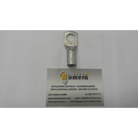 TERMINALES DE COBRE METALICOS 70MMX12 AGUJERO