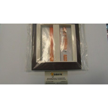 MARCO 2X4 MODULOS MAS BASTIDOR GRANATE MARFIL