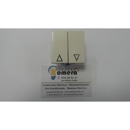 PULSADOR PERSIANAS 10A-250V BLANCO