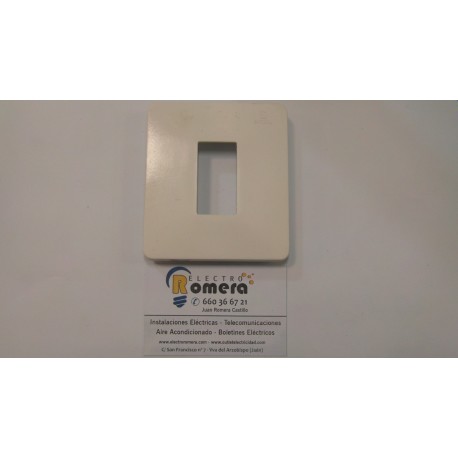PLACA PARA 1 ELEMENTO BLANCO