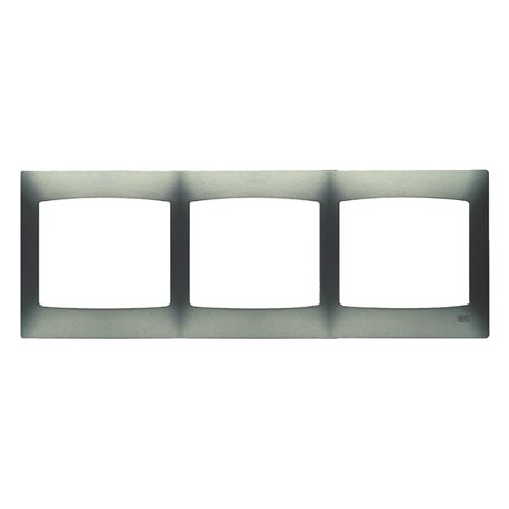 PLACA 3 ELEMENTOS HORIZONTAL GRIS SOMBRA 21013-GS