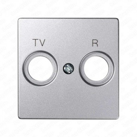 Placa para tomas inductivas de R-TV aluminio Simon 82