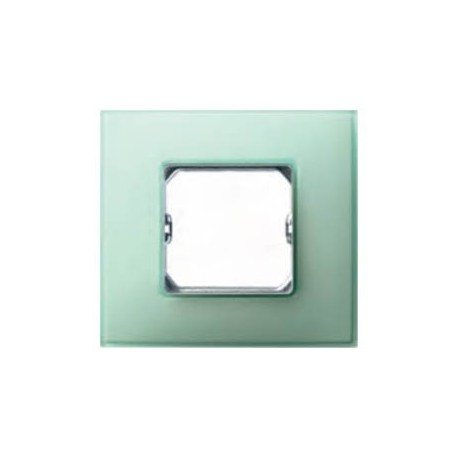 PLACA 1 ELEMENTO SIN GARRAS CON BASTIDOR VERDE MATE 