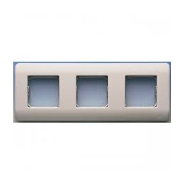 PLACA 4 MECANISMOS ESTR. CON BASTIDOR