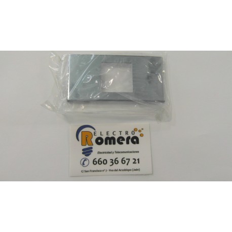 MARCO 1 ELEMENTO GRIS METAL 30X30MM