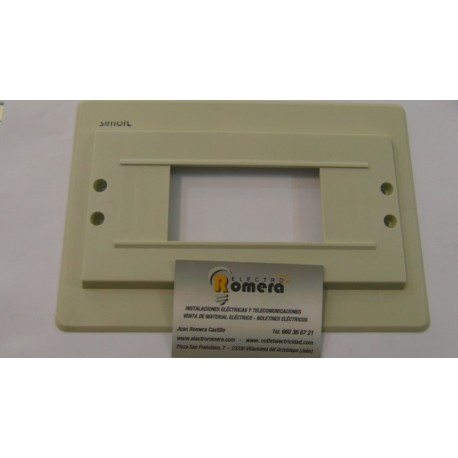 PLACAS DE PLASTICO GRIS PARA 8 MODULOS 