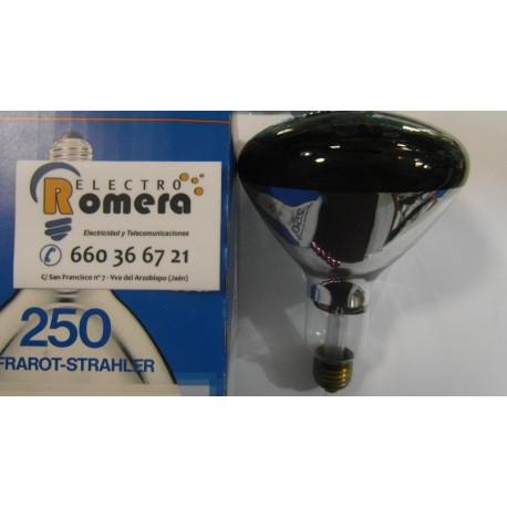 BOMBILLA 250W E27 INFRAROT STRAHLER RADIUM 220-230V RIR 25