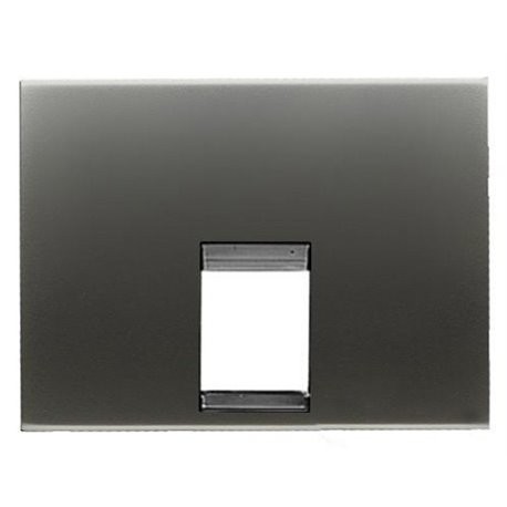 TAPA TOMA TELEFONO CONECTOR OLAS ACERO PERLA 8417.1 AP