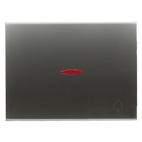 TECLA PULSADOR CON VISOR SIMBOLO TIMBRE OLAS ACERO PERLA