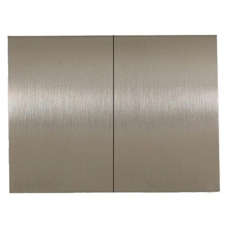 TECLA DOBLE INTERRUPTOR CONMUTADOR SERIE OLAS ACERO PULIDO 