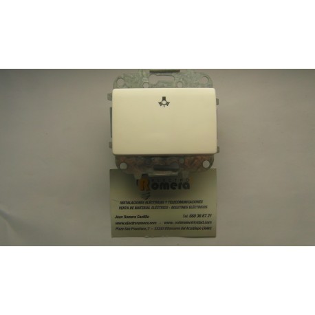 PULSADOR LUZ 10A 250V SERIE SIGNO BLANCO ALPINO