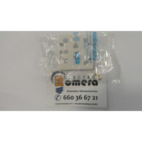 TAPA MANDO DE SONIDO ESTEREO SIN ARO SOPORTE STYLO BLANCO ALPINO