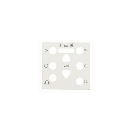 TAPA MANDO DE SONIDO ESTEREO SIN ARO SOPORTE STYLO BLANCO ALPINO