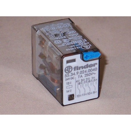 RELÉ INDUSTRIAL FINDER 55 Series,  4PDT, 24 VDC, 7 A 