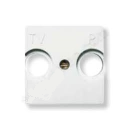 Tapa toma television satelite blanco alpino 